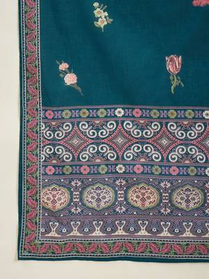 women floral printed regular  cotton kurta with palazzos & dupatta 6