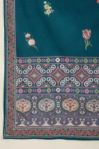 women floral printed regular  cotton kurta with palazzos & dupatta