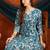 women floral printed angrakha thread work kurta with palazzos & with dupatta