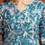 women floral printed angrakha thread work kurta with palazzos & with dupatta