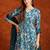 women floral printed angrakha thread work kurta with palazzos & with dupatta