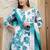 women floral printed regular  cotton kurta with trousers & with dupatta