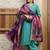 women floral regular thread work kurta with palazzos & with dupatta