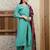 women floral regular thread work kurta with palazzos & with dupatta
