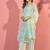 women floral printed regular linen kurta with palazzos & with dupatta