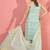 women floral printed regular linen kurta with palazzos & with dupatta