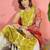 women floral printed regular kurta with palazzos & with dupatta
