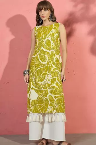women floral printed regular kurta with palazzos & with dupatta