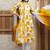 women floral printed regular  cotton kurta with trousers & with dupatta