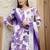 women floral printed empire  cotton kurta with trousers & with dupatta