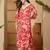 women floral printed v-neck thread work kurta with palazzos