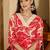 women floral printed v-neck thread work kurta with palazzos