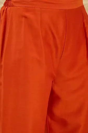 women regular thread work kurta with palazzos & with dupatta