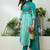women leheriya printed regular zardozi kurta with trousers & with dupatta