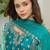 women leheriya printed regular zardozi kurta with trousers & with dupatta