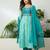 women leheriya printed regular zardozi kurta with trousers & with dupatta