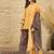 women floral printed regular linen kurta with palazzos & with dupatta
