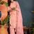 women cotton floral embroidered thread work kurta with palazzos & dupatta