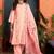 women cotton floral embroidered thread work kurta with palazzos & dupatta
