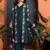 women cotton floral embroidered thread work kurta with palazzos & dupatta