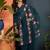 women cotton floral embroidered thread work kurta with palazzos & dupatta