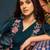 women cotton floral embroidered thread work kurta with palazzos & dupatta