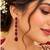 Pista ad & agate stone earrings | rhodium plated