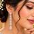 White ad & agate stone earrings | rhodium plated