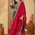 women leheriya dyed regular thread work kurta with trousers & with dupatta