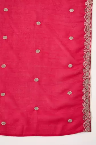 women leheriya dyed regular thread work kurta with trousers & with dupatta