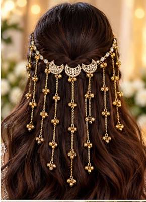 Kundan ambada juda pin bun cage & hair brooch 1