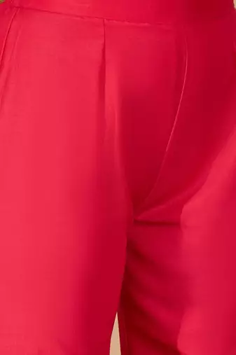 women leheriya dyed regular thread work kurta with trousers & with dupatta