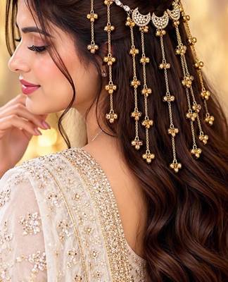 Kundan ambada juda pin bun cage & hair brooch 2