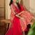 women ethnic motifs printed empire thread work kurta with trousers & with dupatta