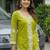 women ethnic motifs embroidered regular zardozi kurta with palazzos