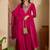 women ethnic motifs embroidered regular thread work kurta with palazzos & with dupatta