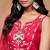 women ethnic motifs embroidered regular thread work kurta with sharara & with dupatta