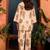 women floral printed regular  cotton kurta with trousers