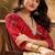 women bandhani printed regular gotta patti kurta with trousers & with dupatta