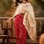 women bandhani printed regular gotta patti kurta with trousers & with dupatta