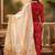 women bandhani printed regular gotta patti kurta with trousers & with dupatta