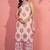 women floral printed regular linen kurta with palazzos & with dupatta