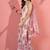women floral printed regular linen kurta with palazzos & with dupatta