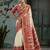 off white hand woven munga cotton blend saree with blouse
