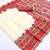 off white hand woven munga cotton blend saree with blouse