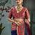 nevy blue hand woven munga cotton blend saree with blouse