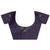 purple solid saree with unstitched blouse piece