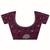 burgundy embroidered organza saree with unstitched blouse piece