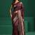 maroon ethnic motifs zari silk blend saree