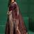 maroon ethnic motifs zari silk blend saree